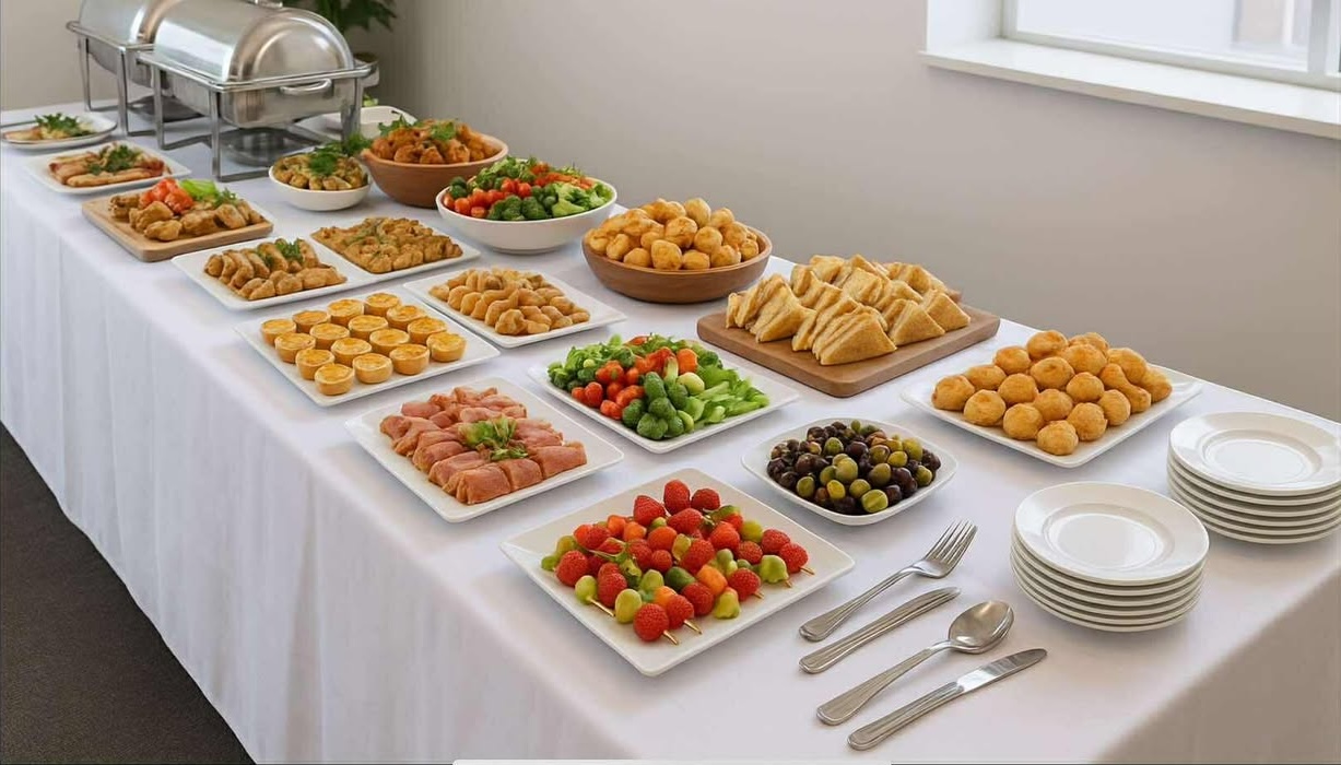 Professional buffet spread